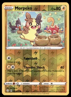 Pokemon TCG Morpeko Sword & Shield - Shining Fates #35 Holo Reverse - Image 1