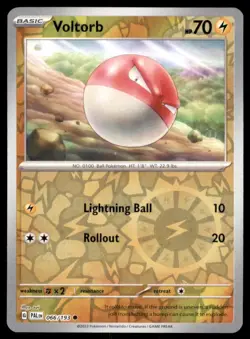 Pokemon TCG Voltorb Scarlet & Violet Series - Paldea Evolved #66 Holo Reverse - Image 1