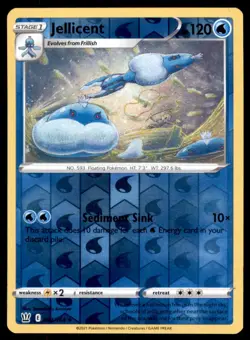 Pokemon TCG Jellicent Sword & Shield - Battle Styles #42 Holo Reverse - Image 1