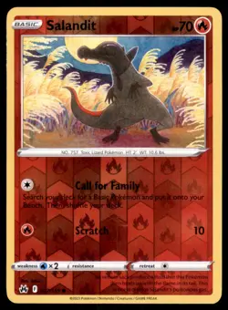 Pokemon TCG Salandit Sword & Shield - Crown Zenith #27 Holo Reverse - Image 1