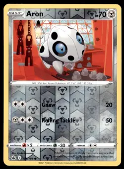 Pokemon TCG Aron Sword & Shield - Chilling Reign #109 Holo Reverse - Image 1