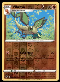 Pokemon TCG Vibrava Sword & Shield - Darkness Ablaze #90 Holo Reverse - Image 1