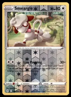 Pokemon TCG Smeargle Sword & Shield - Evolving Skies #128 Holo Reverse - Image 1