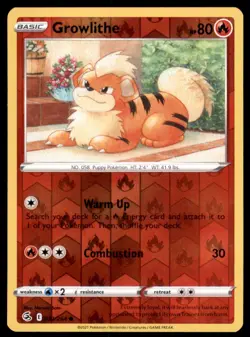 Pokemon TCG Growlithe Sword & Shield - Fusion Strike #32 Holo Reverse - Image 1