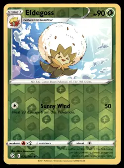 Pokemon TCG Eldegoss Sword & Shield - Fusion Strike #25 Holo Reverse - Image 1