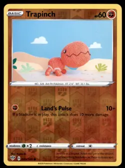 Pokemon TCG Trapinch Sword & Shield - Darkness Ablaze #89 Holo Reverse - Image 1