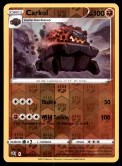 Pokemon TCG Carkol Sword & Shield - Battle Styles #79 Holo Reverse - Image 1
