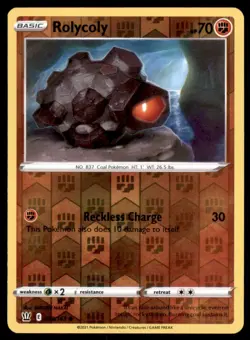 Pokemon TCG Rolycoly Sword & Shield - Battle Styles #78 Holo Reverse - Image 1