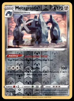 Pokemon TCG Metagross Sword & Shield - Vivid Voltage #118 Holo Reverse - Image 1