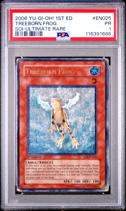 PSA 1 PR 1ST EDITION ULTIMATE RARE Treeborn Frog SOI-EN025 YUGIOH - Image 1