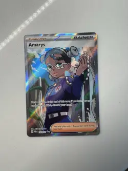 Pokemon TCG Prismatic Evolutions Amarys 132/131 Ultra Rare Full Art Trainer Card - Image 1
