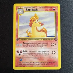 Rapidash 44/64 Uncommon Jungle 1st Edition Non Holo Pokemon Card WOTC - Image 1