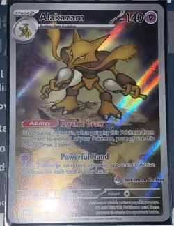 Pokemon Center STAMPED Mega Evolution Promo cards Riolu and Alakazam - Image 2