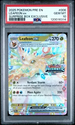 Leafeon EX #006 - Prismatic Surprise Box - Pokemon Card - PSA 10 - Image 1