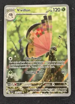 Vivillon 193/191 Sv08: Surging Sparks Pokemon TCG 2024 NM Illustration Rare Card - Image 1