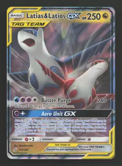 Pokemon Latias & Latios GX Tag Team Full Art Holo Card 113/181 Near mint - Image 1