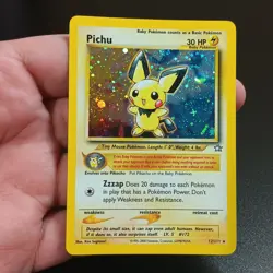 Pokemon Neo Genesis 2000 Pichu TCG Card 12/111 Rare Holo Moderately Played - Image 1