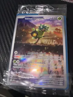 Teal Mask Ogerpon SVP123 Full Art Black Star Promo Pokemon Card SEALED - Image 1