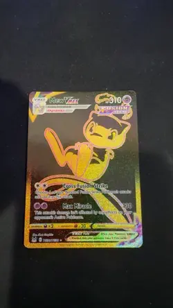 Pokemon Mew VMAX TCG Fusion Strike Secret Rare Card 268/264 Black And Gold - Image 1