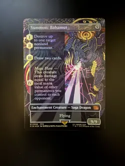 MTG Final Fantasy English Summon: Bahamut Borderless 0356 Foil - Image 1