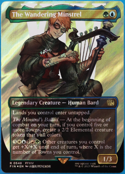 The Wandering Minstrel Borderless Character Surge FOIL Final Fantasy MINT 503700 - Image 1