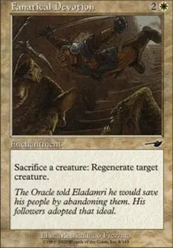 Light Play, English MTG Regular Fanatical Devotion Nemesis Magic the Gathering - Image 1