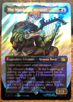 THE WANDERING MINSTREL Borderless SURGE Foil - Final Fantasy MTG Magic - Image 1