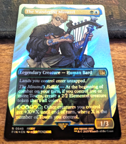 THE WANDERING MINSTREL Borderless SURGE Foil - Final Fantasy MTG Magic - Image 2