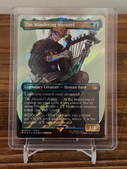 Magic The Gathering MTG #403 The Wandering Minstrel Borderless Surge Foil - Image 1