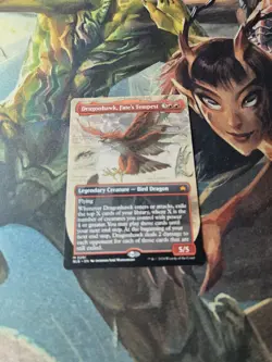 [1x] Dragonhawk, Fate's Tempest - Borderless LP English Bloomburrow MTG - Image 1