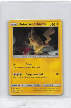 Detective Pikachu 10/18 Detective Pikachu Pokemon TCG Holo Rare - LP/MP - Image 1