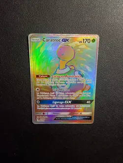 Carte Pokemon Caratroc GX 215/214 Rainbow SL8 Tonnerre Perdu FR Neuf - Image 1