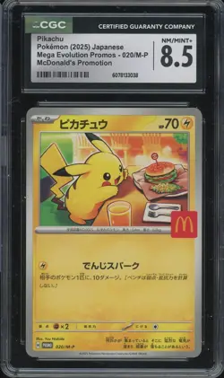 CGC 8.5 Pokemon Pikachu 020/M-P McDonald's Promo Japanese 2025 US SELLER - Image 1