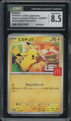 CGC 8.5 Pokemon Pikachu 020/M-P McDonald's Promo Japanese 2025 US SELLER - Image 1