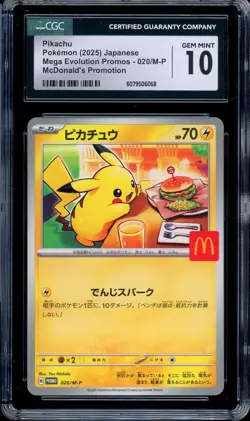 CGC 10 Pokemon Pikachu 020/M-P McDonald's Promo Japanese 2025 US SELLER - Image 1