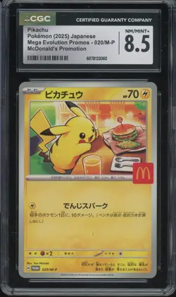 CGC 8.5 Pokemon Pikachu 020/M-P McDonald's Promo Japanese 2025 US SELLER - Image 1