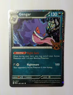 Gengar ( Moon Swirl🌀 ) ✨ Cosmos Holo NM ✨ Trick or Trade 2024 🌕 Pokemon #57/91 - Image 1