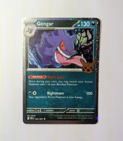 Gengar ( Moon Swirl🌀 ) ✨ Cosmos Holo NM ✨ Trick or Trade 2024 🌕 Pokemon #57/91 - Image 3
