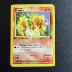 Ponyta 64/82 Team Rocket 1st Edition Common Pokemon TCG - Image 1