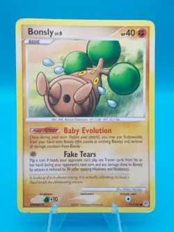 Bonsly 71/130 Diamond and Pearl Pokemon TCG Regular Lightly Played - Image 1