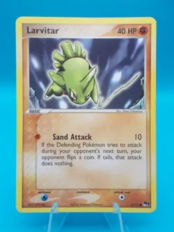 Larvitar 011/017 POP Series 1 Pokemon TCG Regular Lightly Played - Image 1