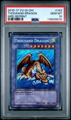 Yugioh Card Thousand Dragon MRD-143 Holo MRD Reprint PSA 10 GEM MINT - Image 1