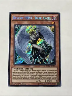 Yugioh Destiny HERO - Dark Angel DESO-EN005 Secret Rare 1st Edition Near Mint - Image 1