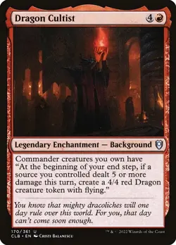 (1x FOIL) DRAGON CULTIST - CL: Baldur's Gate - MTG Magic the Gathering Card - Image 1