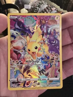 Pokemon Pikachu TCG Full Art Secret Rare Holo Card 160/159 Crown Zenith - Image 1
