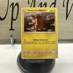 Pokemon TCG Detective Pikachu SM194 Cosmos Holo Black Star Promo Card - Image 1
