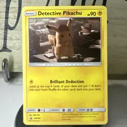 Pokemon TCG Detective Pikachu SM194 Cosmos Holo Black Star Promo Card - Image 3