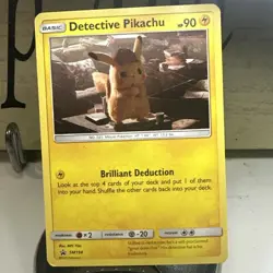 Pokemon TCG Detective Pikachu SM194 Cosmos Holo Black Star Promo Card - Image 4