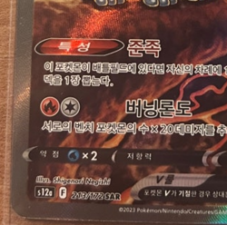Entei V 213/172 SAR S12a VSTAR Universe - Pokemon Card Korean - Image 4