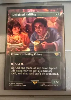 Delighted Halfling: the Lord of the Rings Prerelease Card 402 Livia Prima - Image 1